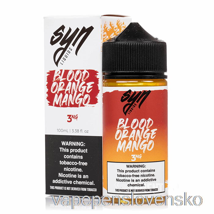 Krvavý Pomaranč Mango - Syn Liquid - 100ml 3mg Vape Cigareta